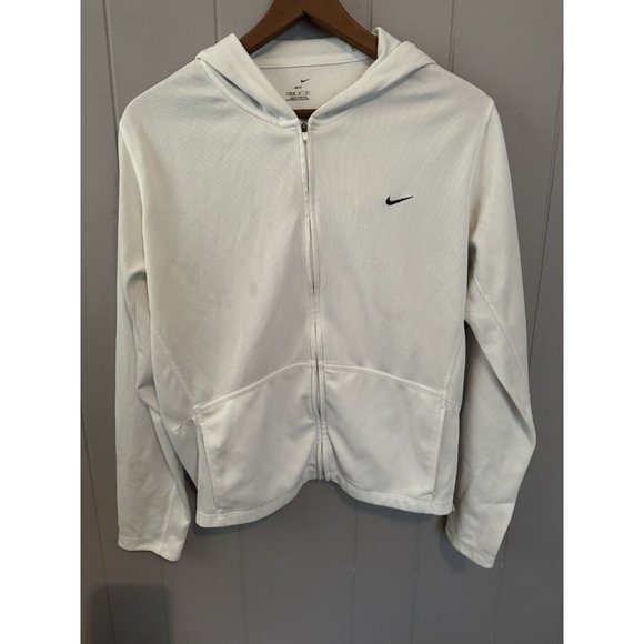 Other - Nike Dri Fit L Boys White Full Zip Hoodie Jacket